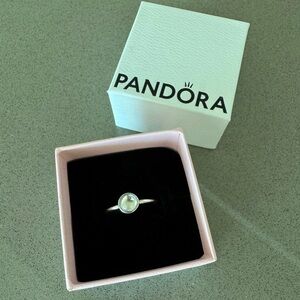 Pandora Silver Ring with Clear Stone